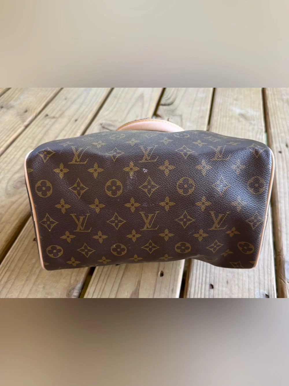 Designer Inspired Brown Monogram Satchel Speedy Style Bag Purse Handbag - Picture 11 of 12
